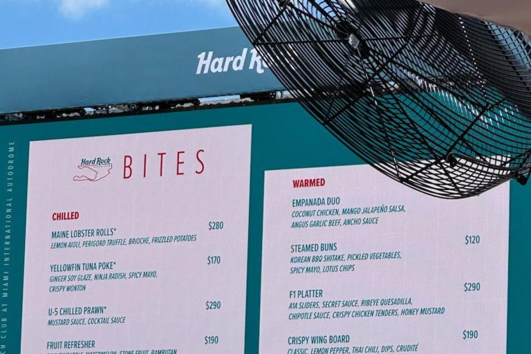 How Much Is Formula 1 Miami Grand Prix? F1 Food Prices Viral