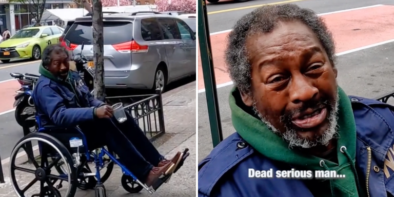 Man on the Street Offers Quarter to Stranger in Need Man on the Street Offers Quarter to Stranger in Need