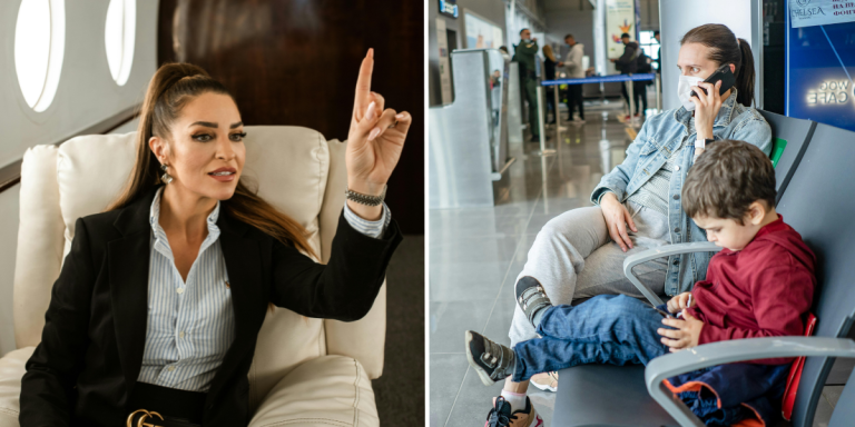 Woman Refuses to Give Her First Class Seat to Mom and Child Woman Refuses to Give Her First Class Seat to Mom and Child